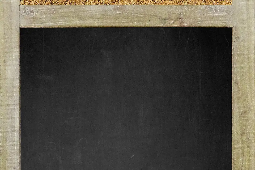 Blank chalkboard in a weathered wooden frame